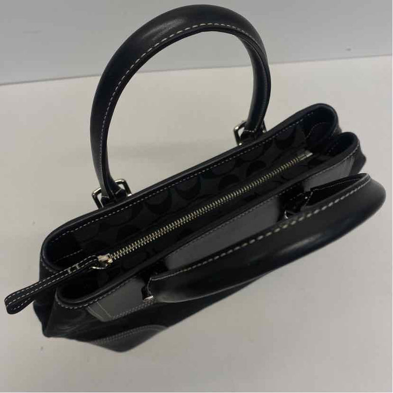 Coach Black Canvas Monogram Shoulder Handbag