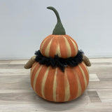 Joe Spencer Gathered traditions Primitive Halloween pumpkin with cat man