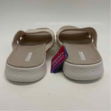 Skechers Goga Mat Size 7 Women's Tan Cut Out Slip On Sandals