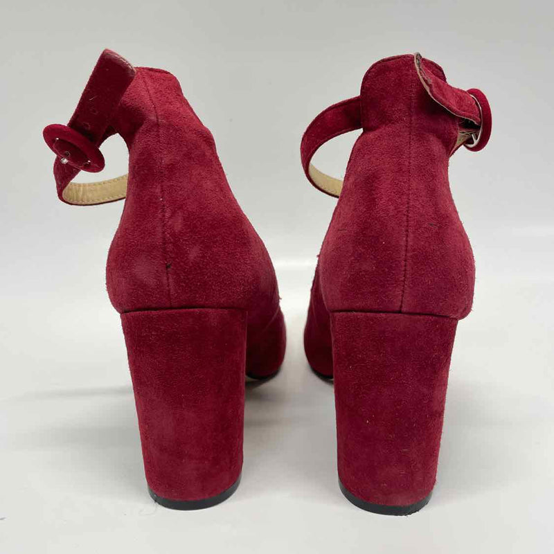 Chinese Laundry Size 38-8 Women's Red Solid Heel Shoes
