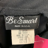 Be Smart Size M Black Solid Women's Acetate Blend Halter Dress