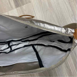 Brontibay Paris Gold Nylon Solid Shoulder Handbag