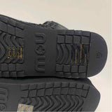 Mou Size 38-7.5 Women's Black Crochet Platform Booties