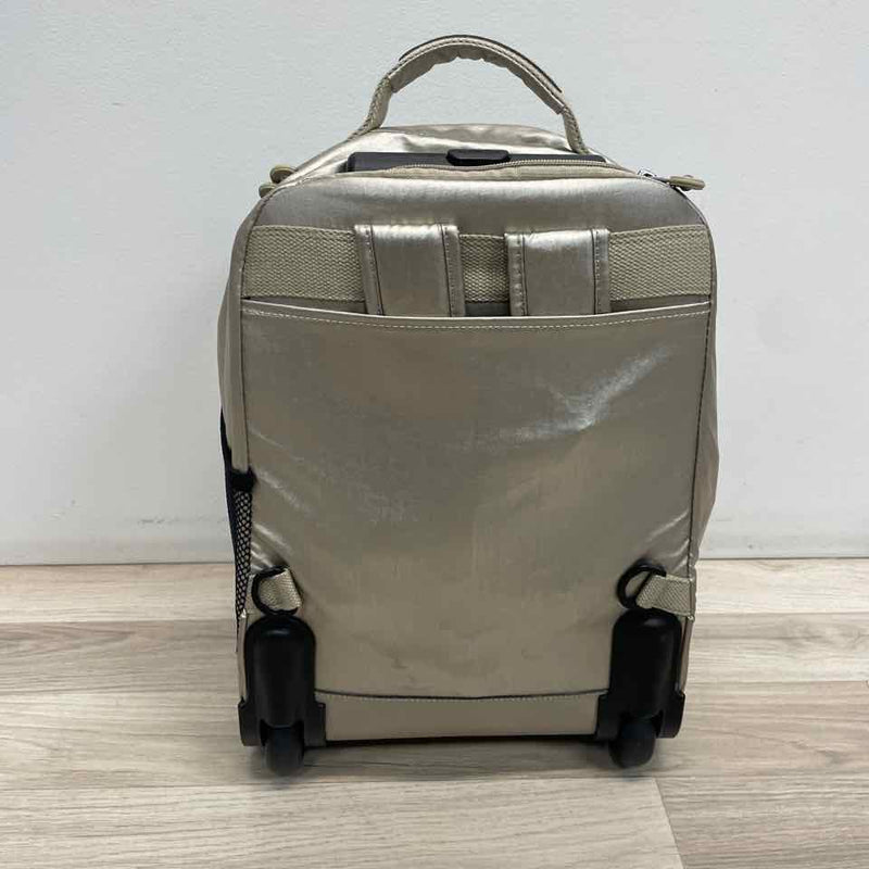 Kipling Gold Fabric Shimmer Backpack