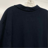 Frank & Eileen Est 1947 Size Xl Women's Black Solid Collar Short Sleeve Top