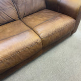 Brown Leather Loveseat