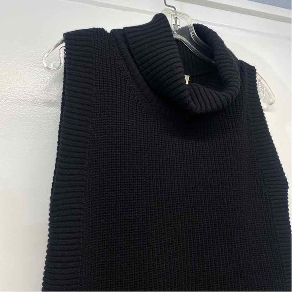 Gentle Herd Size L Women's Black Solid Turtle Neck Sleeveless Top