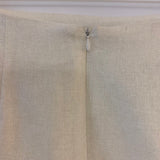 Alberto Makali Size 6 Off White Solid Pencil-Knee Skirt
