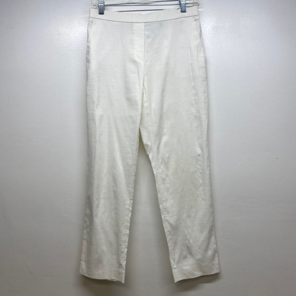 Theory Size 4 Women's White Solid Pull On Capri