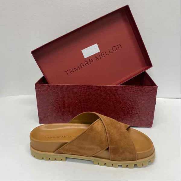 Tamara Mellon Size 7.5 Women's Brown Solid Slide Sandals