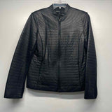 Lafayette 148 Women's Size 8-M Black Solid Zip Mock Neck Jacket