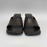 Etienne Aigner Size 8 Women's Brown Solid Slide Sandals