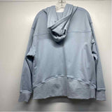 Allwear Size 4-XL Women's Light Blue Solid Zip Up/Hoodie Activewear Top