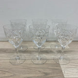 Set of 6 Atlantis Clear Lead Crystal Glassware