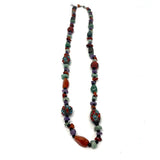Multi beaded necklace- Amethyst, carnelian, Necklace