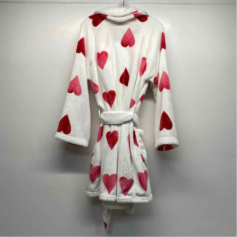 Victoria's Secret Women's White-Pink Heart Belted Robe