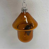 Artful Home Hanging Amber Glass Birdhouse Ornament - Fly Away Home