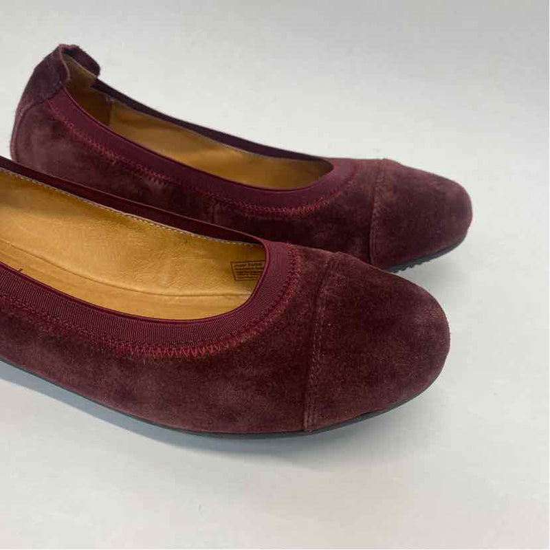 Josef Seibel Size 38-7 Women's Burgundy Solid Flats Shoes