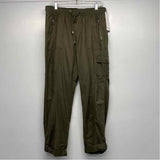 Calvin Klein Size S-4 Women's Green Solid Cargo Pants