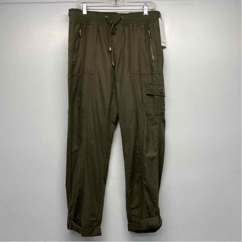 Calvin Klein Size S-4 Women's Green Solid Cargo Pants