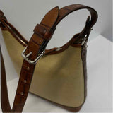 Dooney & Bourke Tan-Brown Leather Pattern Shoulder Handbag