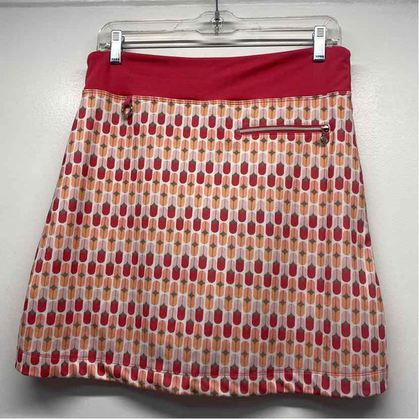 Daily Sports Size S Women's Coral-Multi Pattern Pull On Skort