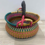 Alaffia Baskets Teal-Pink-Multi Savannah Grass Basket