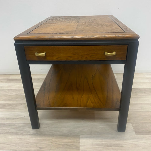 Hand painted Brown-Black Side Table