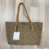 Calvin Klein Khaki Canvas Signature Tote Handbag