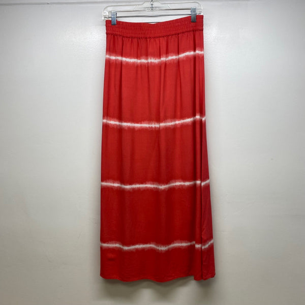 Chico's Size 1- (8-10) Women's Coral-White Tie Dye Pencil-Maxi Skirt