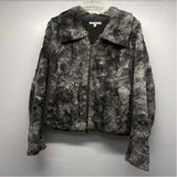 Cabi Women's Size L Gray Patchwork Zip Up Jacket
