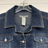 A.M.I. Women's Size Xl Blue Washed Button Up Jacket