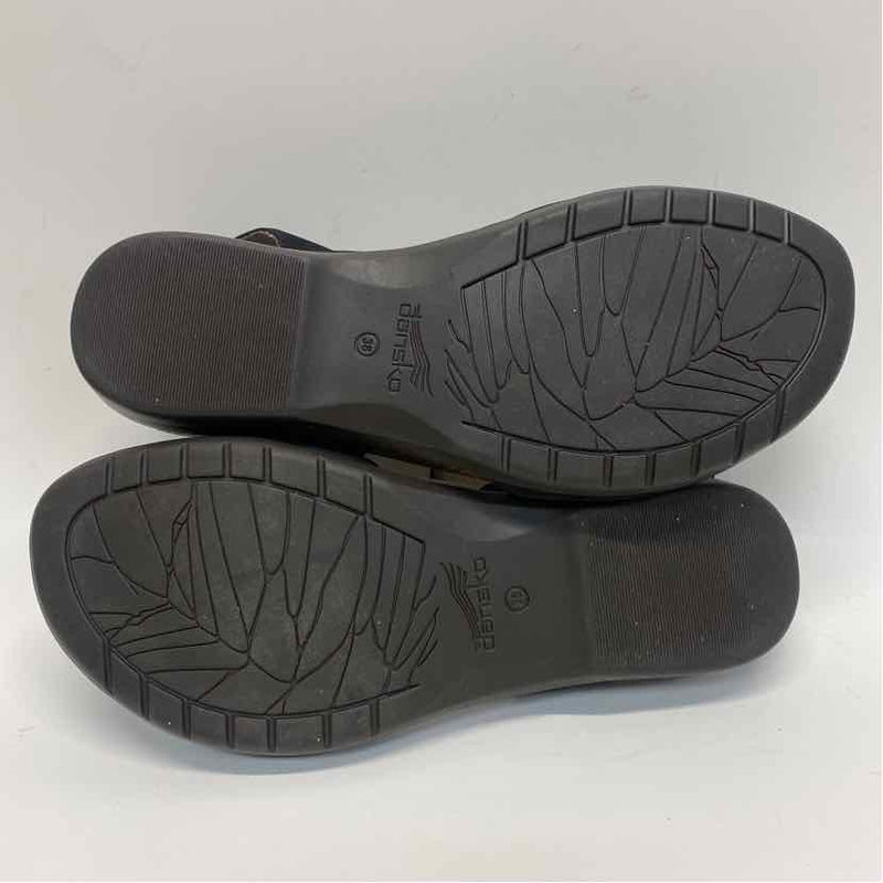 Dansko Size 38-7.5 Women's Black Solid Slingback Shoes