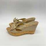 Guess Size 8 Women's Gold Shimmer Wedge Sandals