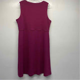 Toad&Co Size Xl Women's Fuschia Stripe Fit And Flare Dress