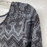 Soybu Size M Women's Black-Gray Pattern A Line Dress