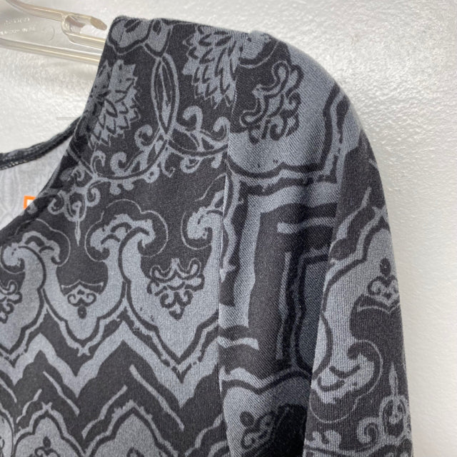 Soybu Size M Women's Black-Gray Pattern A Line Dress