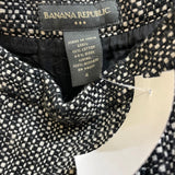 Banana Republic Size 4 Women's Black  white Tweed Swing Skirt