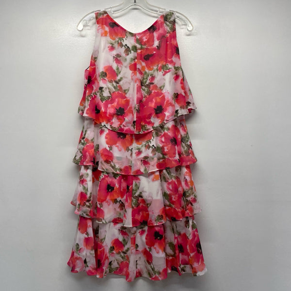 SLNY SL Fashions New York Size 12-M Women's Pink-Multi Pattern Sleeveless Dress
