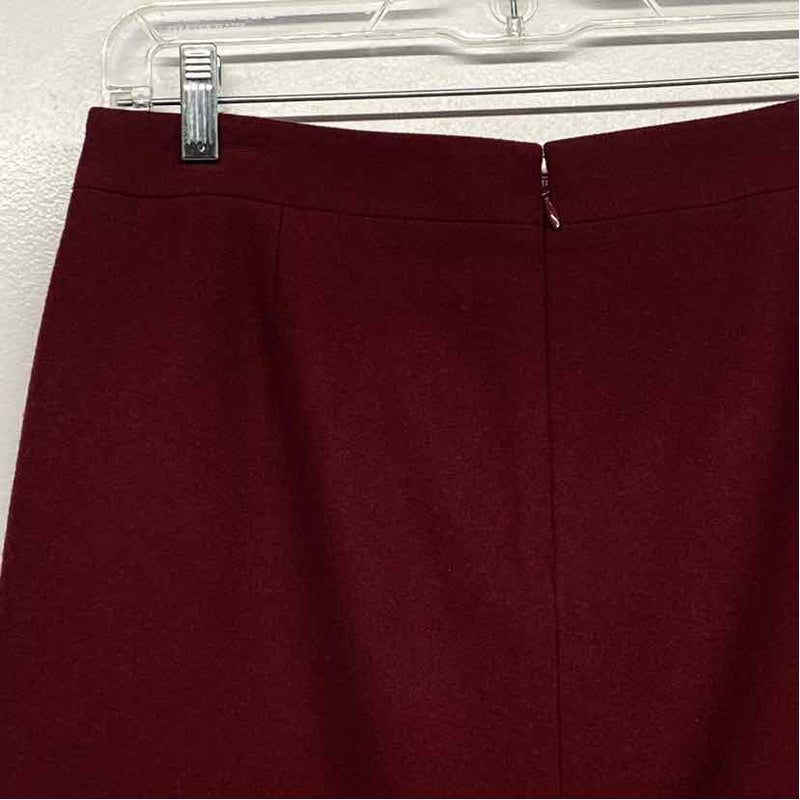 J.Crew Size 8 Women's Red Solid Pencil-Knee Skirt