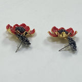 Kate Spade Gold-Red Earrings