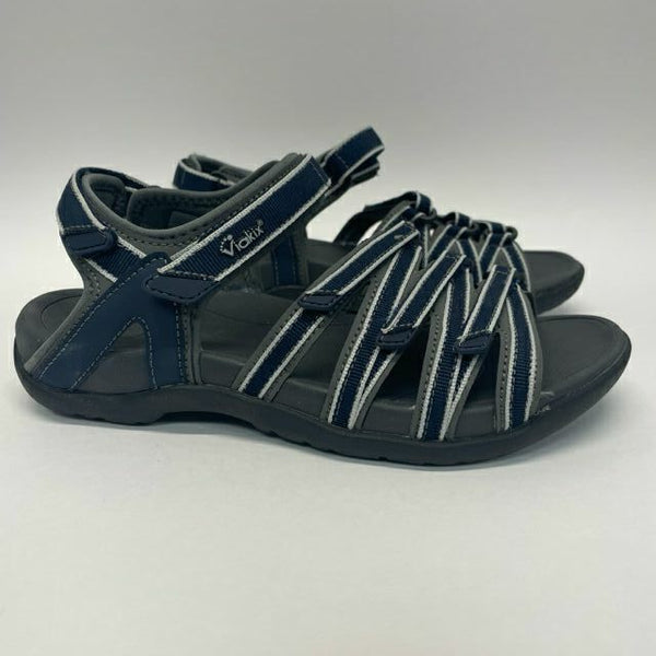 Viakix Size 7 Women's Blue-Gray Strappy Sandals