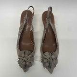 Donald J Pliner Size 8 Women's Taupe Tassels Slingback Heels