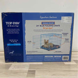 Blue Meta Top Paw 24" folding crate