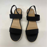 Madden NYC Size 8 Women's Black-Tan Color Block Platform Sandals