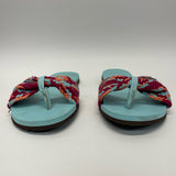 Havaianas Size 7-8 Women's Aqua-Multicolor Flip Flop Sandals