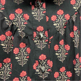 Tuckernuck Size M Women's Black-Multi Floral Pullover Blouse