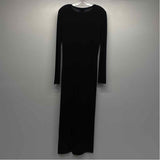 Lauren Ralph Lauren Size S Women's Solid Black Maxi-Long Sleeve Dress