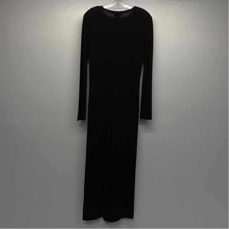 Lauren Ralph Lauren Size S Women's Solid Black Maxi-Long Sleeve Dress