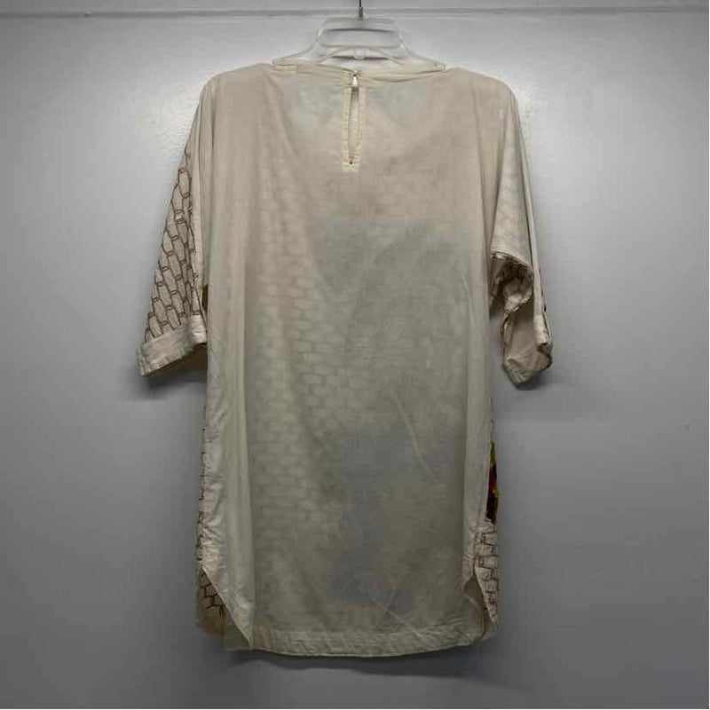 Khaadi Pret Size S Women's Beige-Multi Embroidered Kurta Blouse